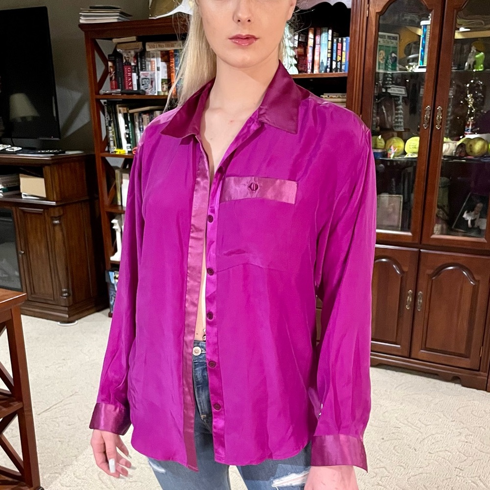 Silk Button Down - image 6